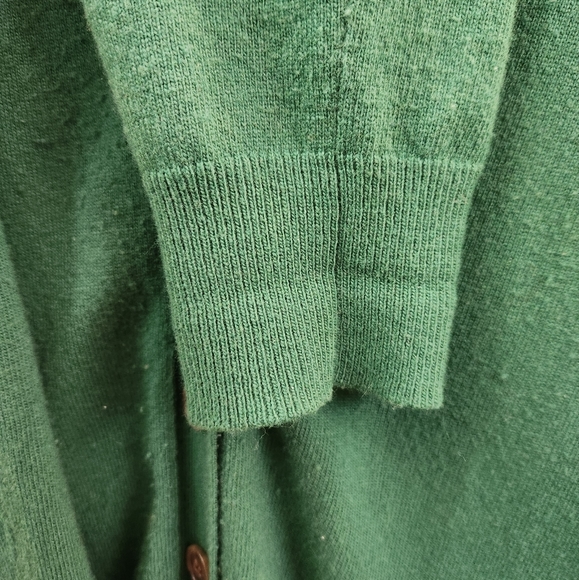 J Crew Brushed Wool V-Neck Cardigan Green Size Small - Picture 6 of 9